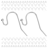 BEADNOVA Earring Hooks 150pcs Silver Ball Dot Ear Wire with Rubber Backs Earwire for Jewelry Making Earring Supplies (150pcs Ear