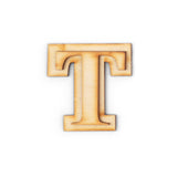 1 Pack Official Greek Wooden Letters for Crafts, Tau - 2 Classic Font Double Layer Wooden Greek Letters - Precision Cut Natural