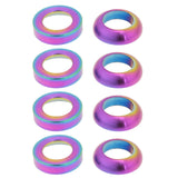 ECSiNG 8 Pieces M6 Titanium Concave Washer Convex Washer 12 x 7mm for M6 Bolt Bicycles Motorcycles Cars, Multicolour