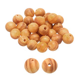 HARFINGTON 200pcs Natural Wooden Beads 6mm King-Wood Round Polished Loose Bead Smooth Spacer Balls Beading for Jewelry Making Br