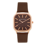 Joker & Witch Vera 35Mm Brown Dial 20Mm Brown Faux Leather Strap Watch For Women