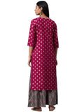 Ziyaa Art Women'S Pink Color Poly Silk Straight Kurta And Palazzo Set (Zikups3147Andpl- Xxl)