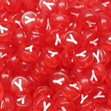 200PCS Letter Beads 4x7mm Acrylic Colorful Transparent Letter Y Beads for Jewelry Making Bracelet