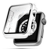 top4cus 38mm Case Compatible with Apple Watch, with Built-in Tempered Glass Screen Protector, PC Cover for iWatch Series 9/8/7/S