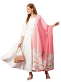 Gosriki Women'S Cotton Blend Anarkali Solid Kurta With Pant & Dupatta (Bhanuja White-Gs_S_White_Small),White,,B0D73WG2X3