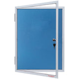 ALKOSIGN Platinum Series Textured Fabric Notice Board Light Blue 1.5 x 2 Ft