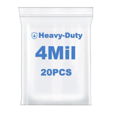 Somoga 20 PCS 18 x 21 Thick 4 Mil Large Clear Zip Poly Bags Plastic Reclosable Zip Seal Lock Bags Heavy-Duty Clothing T-Shirts S