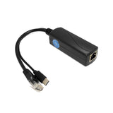 Revotech Type C PoE Splitter 5V 3A, IEEE 802.3af Standard, 10/100Mbps Type C Power Over Ethernet Splitter with RJ45 Port and TYP