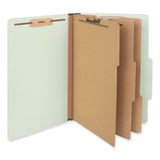 Pressboard Classification Folder, Legal, EightSection, Green, 10/Box, Sold as 1 Box