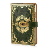 Climberty Personal Diary With Password Lock, A5 Retro Green Embossed Journal, 100Sheet Lined Paper, Secure Private Daily Planne