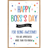HEJOYN Boss Day Card, Bosses Day Gifts for Women Men, Happy Boss s Day Card Gifts for Boss from Employees,Funny Boss s Day Gif