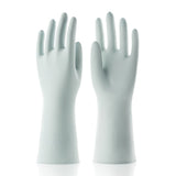 COOLJOB Small Reusable Rubber Dishwashing Cleaning Gloves for Kitchen Bathroom, Non-Slip Grippy Long Dish Washing Gloves with Fl