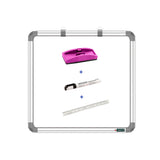 Yajnas Non Magnetic 3X3 Feet Double Sided White Board And Chalk Board Both Side Writing Boards, One Side White Marker And Revers