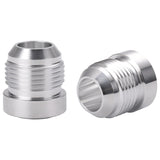 Podavelle 12AN Male Flare Weld On Fitting Bung Adapter for Fuel Oil Hose Tank Aluminum, Pack of 2