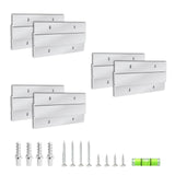 French Cleat 4 inch 6 Pairs Mirror Hanger Kit 50 lb Z Hanging Heavy Picture Mirror Frame Wall Mounting Bracket Hardware Duty Cli