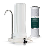 iSpring CKC1-PB 2.5 x 10 Countertop Water Filter, SGS-Tested, Reduces Lead, Chlorine, Odors. THMs, 7000 Gallons, Up to 12 Months