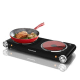 Hot Plate, Techwood Electric Stove for Cooking, 1500W Countertop Single Burner with Adjustable Temperature and Handles, 7.3C