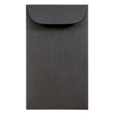 JAM PAPER #3 Coin Business Envelopes - 2 1/2 x 4 1/4 - Smooth Black - 50/Pack