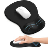 ZapDesk Ergonomic Mouse Pad with Wrist Rest, Gel Wrist Support, Black