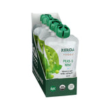 Kekoa Foods Peas & Mint Baby Food Pur e | 100% USDA Certified-Organic Vegetarian Squeeze Pouch | Organic, Non-GMO, Gluten-Free,