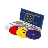 Dry Diamond Polishing Pads - 8pcs 5 inch #30-#3000 Sanding Pads Kit for Granite Marble Ceramic Used on Angle Grinder or Polisher