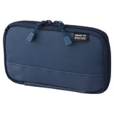 LIHIT LAB Compact Pen Case (Pencil Case), Water & Stain Repellent,3.5 x 6.5'', Navy (A7687-11)
