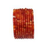 BEADIA Natural Red Agate Short Cylinder Beads 2x3mm 155pcs Tube Loose Semi Gemstone Beads for Jewelry Making Design