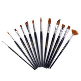 Pindia Set Of 12Pc Assorted Size Artist Painting Brush