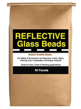 Reflective Glass Beads (50 LB Bag) for Traffic Paint, Road Marking, Curb Paint, Pavement Striping, Parking Lots, Crosswalks, Dri