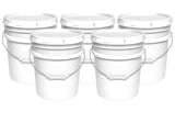 MKS Plastics 5-Gallon Bucket with Airtight Lid - Made in USA, Food Grade BPA Free Plastic, Heavy Duty Multi-Use, Metal Handle wi