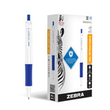 Zebra Pen Sarasa Dry X1+ Retractable Gel Pen, Plastic Barrel with Protective Coating, Medium Point, 0.7mm, Blue Ink, 12-Pack