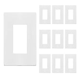 ENERLITES Screwless Decorator Wall Plate Child Safe Outlet Cover, Size 1Gang 4.68 H x 2.93 L, Polycarbonate Thermoplastic, SI