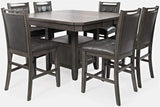 Jofran Upholstered Stool Counter Barstool Set, 21X22X42, Manchester Grey