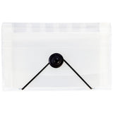 JAM PAPER Accordion Folders 13 Pocket Plastic Expanding File Coupon Size 4 1/4 x 6 3/4 Clear Sold Individually