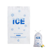 Belinlen 100 PACK 15 lb. Plastic Drawstring Ice Bags 14 x 24 Inch Heavy-Duty Plastic Ice Bags with Draw String (2.8mil Thickness