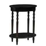 Convenience Concepts Accents Brandi Oval End Drawer 20.5 Classic Living Room Side Table with Storage Shelf, Bedroom Nightstand,