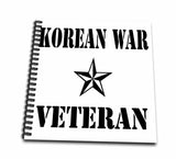 3dRose db_110014_1 Korean War Veteran, Black and WhiteDrawing Book, 8 by 8Inch
