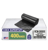 Aluf Plastics Coex Low Density Blend Star Seal Bag on Coreless Roll, 55-60 Gallon Capacity, 58 Length x 38 Width, 1.7 Mil (eq),