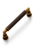 JIASENBAO 5 Pack Antique Brass Cabinet Pulls 3.75 Hole Center Knurled Vintage Drawer Pulls Bathroom Dresser Handles Hardware Bar