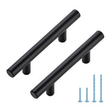 JOY DECOR 30 Pack 5 Inch Cabinet Pulls with 3 Inch Hole Center Stainless Steel Kitchen Cabinet Handles Matte Black Drawer Pulls