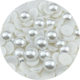 YHYPOCI 100pcs 18mm Half Pearls for Crafts Flatback Half Round Pearl Beads for Jewelry Making Nail Art Scrapbook Craft Wedding D