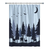 Careyoungs RV Shower Curtains Forest Deer Shower Curtain Elk in The Forest Outdoor Hunting RV Bathroom Shower Curtain Set with H