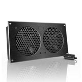 AC Infinity AIRPLATE S7, Quiet Cooling Fan System 12 with Speed Control, for Home Theater AV Cabinets
