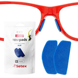 Setex gecko grip 10mm AntiSlip Nose Pads for Eyeglasses, (5 Blue Pair) USA Made, Innovative Microstructured Fibers, 1mm x 7mm x