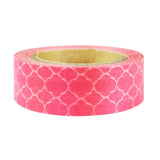 allydrew Colorful Patterns Japanese Washi Masking Tape - Pink Marrakech Trellis