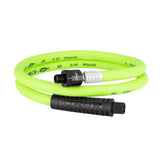 Flexzilla Swivel Whip Air Hose, 3/8 in. x 4 ft. (1/4 MNPT Ball Swivel x 1/4 FNPT Ends), Heavy Duty, Lightweight, Hybrid, ZillaGr