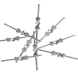 H&D HYALINE & DORA H&D 300pcs Chrome Bow Tie Clips Metal Butterfly Clips for Fastening Crystals, Chandelier Crystals, Lamp,Ceili