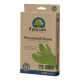 If You Care Latex Gloves, Large - 1 Pair (Pack of 1) - For Gardening, Dishwashing, Cleaning Kitchen and Bathroom - 100% Cotton L