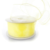 Ribbon Traditions 2.5 Wired Sheer Organza Ribbon Lemon 10 Yards