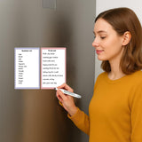 Accuprints Plain Vinyl, Magnetic White Board Planner Sheet (25X16Cm) With Marker Pen - Dry Erase Flexible Writing Film For Kitch